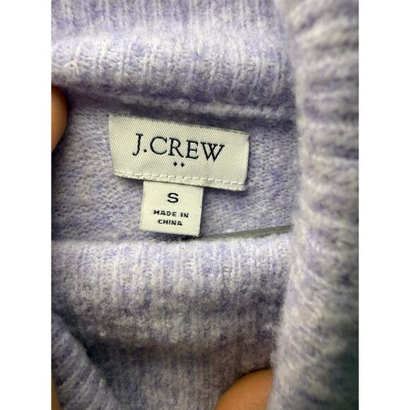 J Crew turtle neck purple soft wool blend sweater womens small preppy academia - Picture 3 of 8